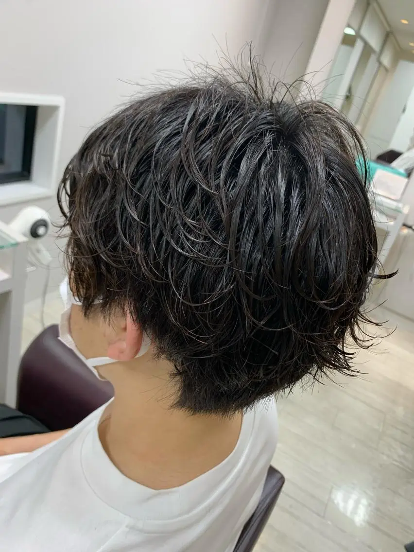 ショート パーマ メンズ メンズパーマ 奥野 理香子のヘアスタイル