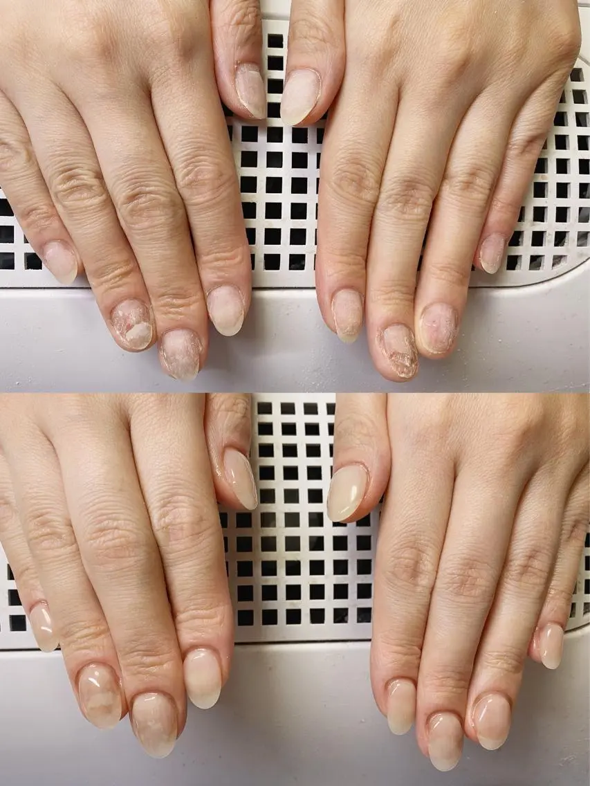 ロング カラー ネイル 長さ出し Q Free nailsのネイルデザイン