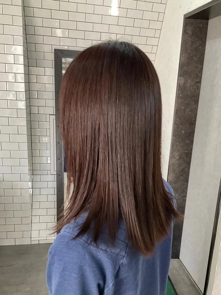 ミディアム カラー ブラウンカラー トリートメント カラーモデル　広島市 legare凜🌻✨のヘアスタイル