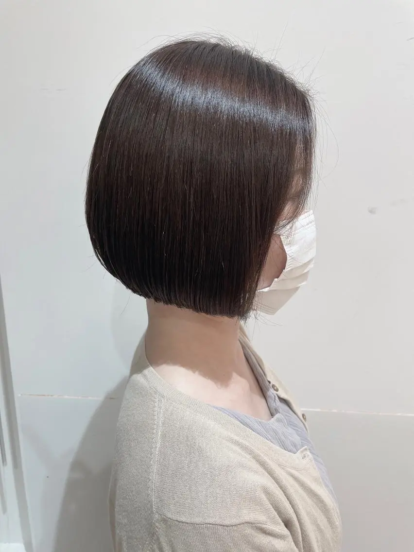 ショート カラー グレージュ ボブ カット ヘアカラー トリートメント 🦖鶴岡 香純🦖のヘアスタイル
