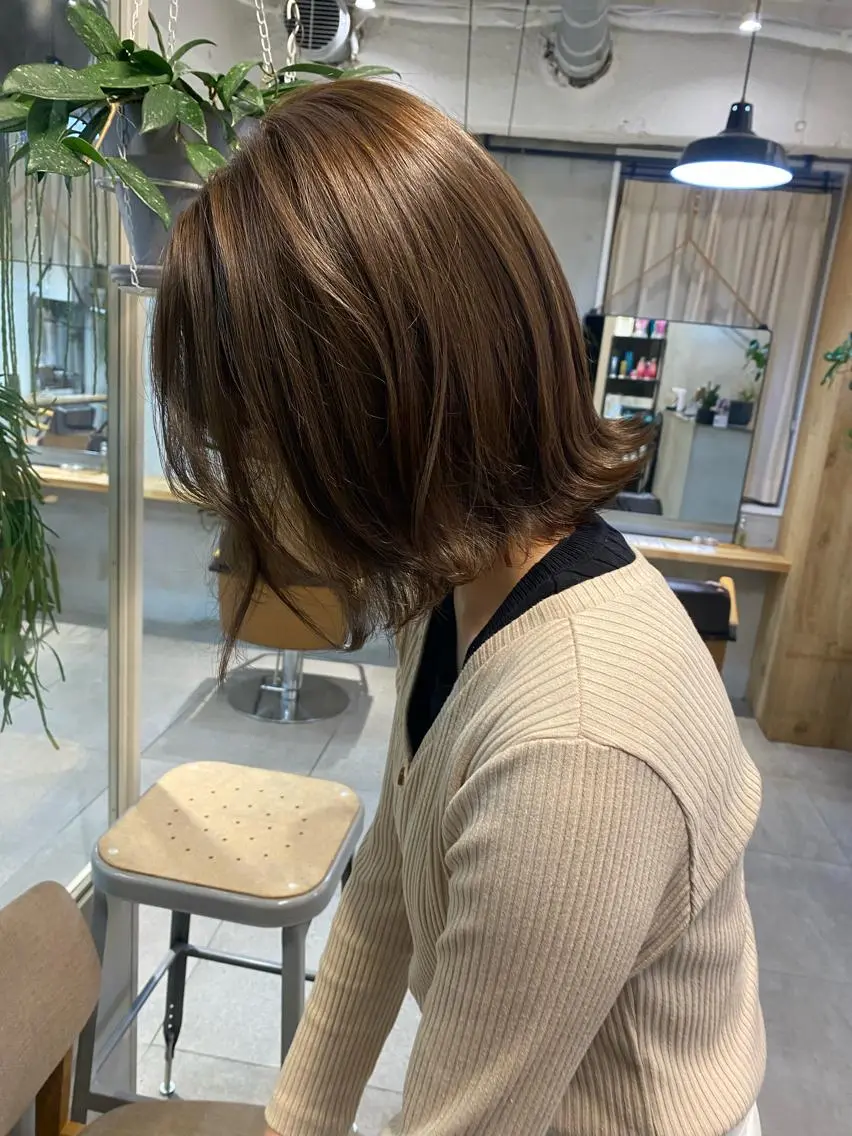 ショート カラー ベージュカラー ブリーチ ダブルカラー ブリーチなしカラー 縮毛/透明感カラー Mariamu🫧のヘアスタイル