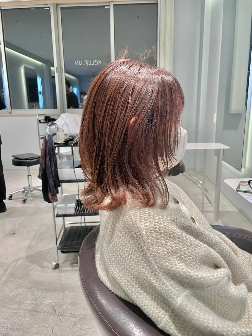 ミディアム カラー ウルフカット 中村 研介のヘアスタイル