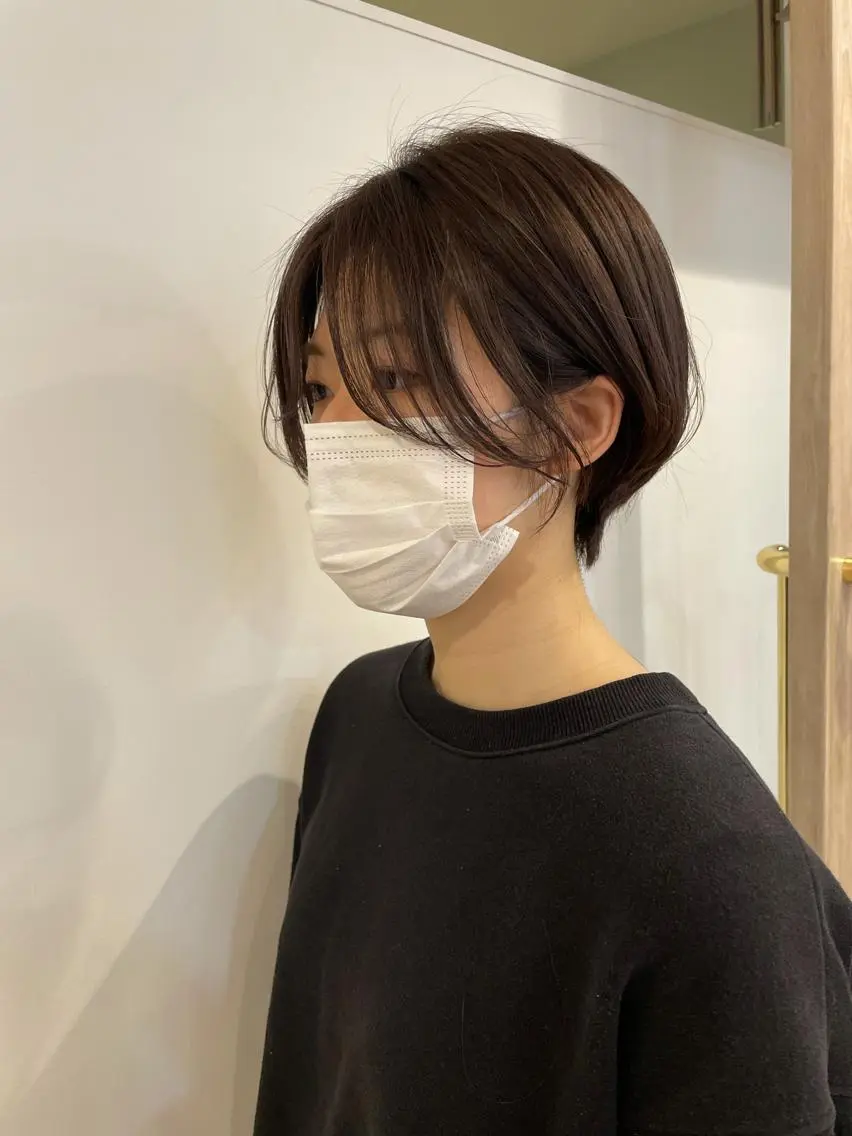 ショート くびれヘア ショートヘア カット ヘアカラー トリートメント 大迫 江梨のヘアスタイル