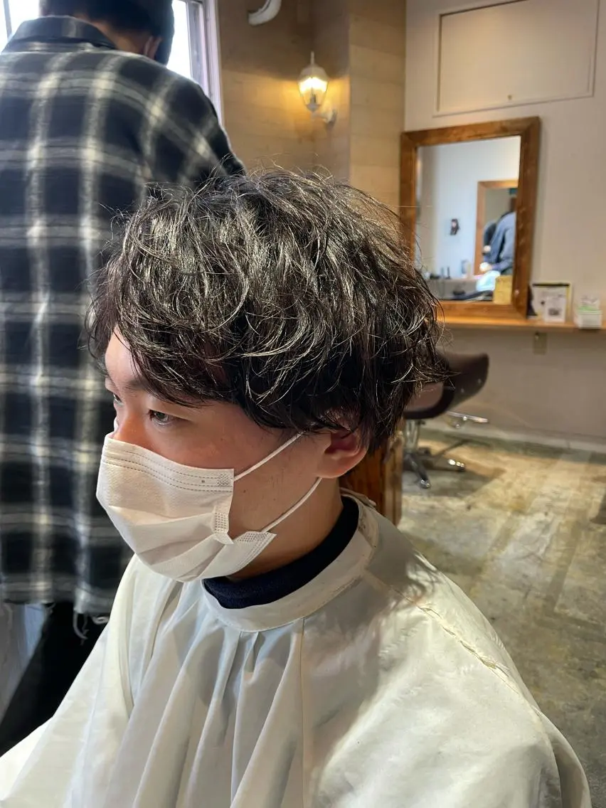 メンズ カット パーマ トリートメント 優真/難波で 1番パーマが上手いのヘアスタイル