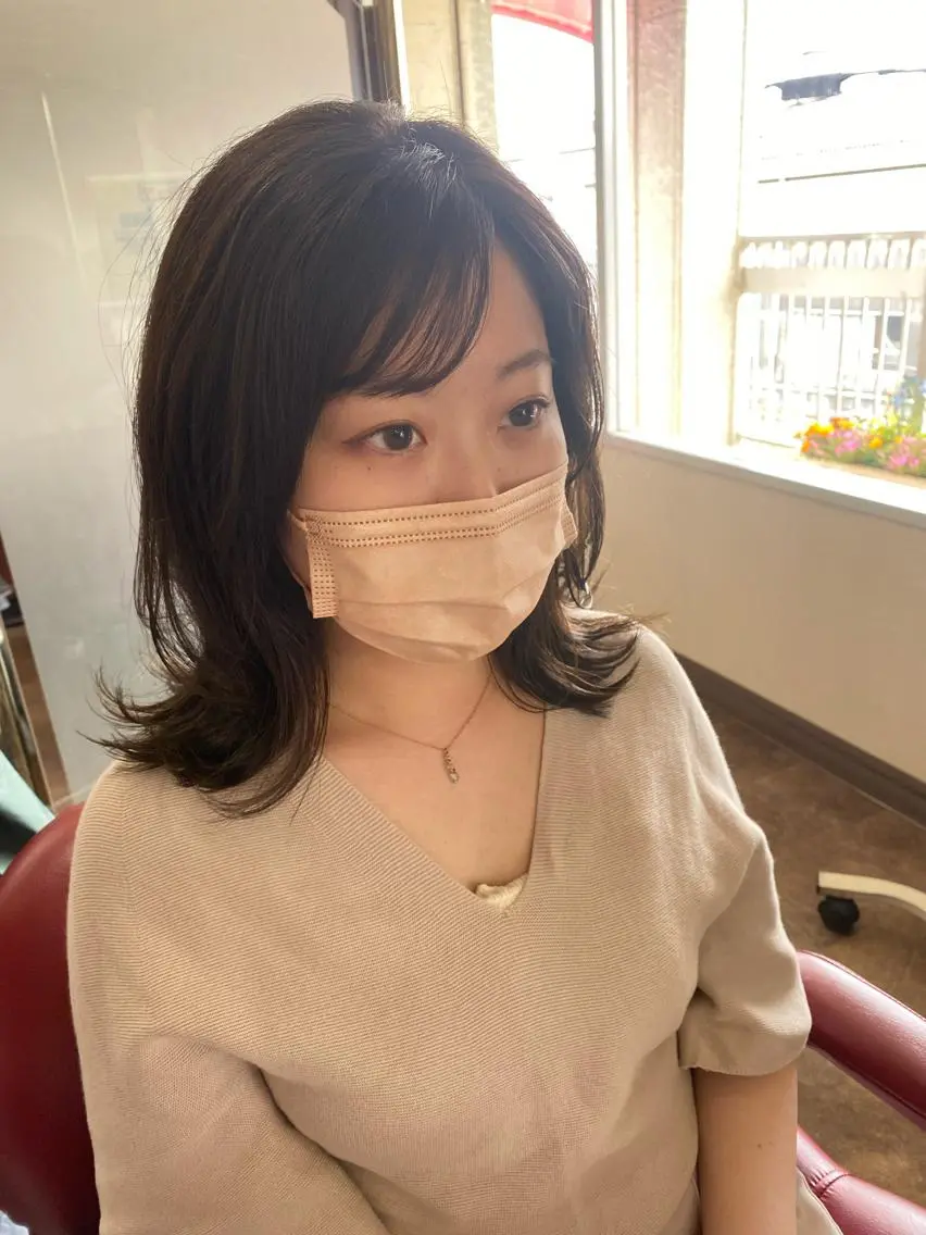 セミロング レイヤーカット 外ハネヘア 似合わせ＆予防美容 飯島   知花💐のその他イメージ