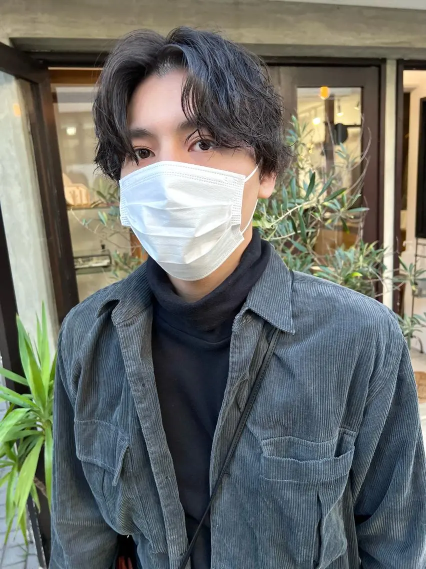 ショート パーマ メンズ カット パーマ トリートメント 木村陸弥🌿似合わせ 再現性メンズヘアのヘアスタイル