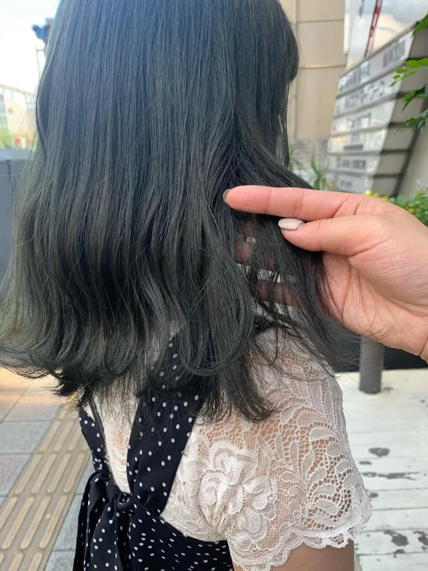 セミロング カラー 【完全個室】髪質改善 暖色カラー/山崎唯奈のヘアスタイル