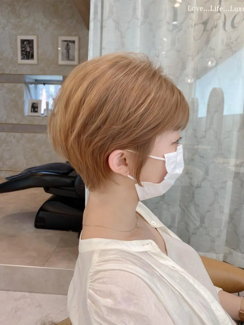 ショート カラー カット ヘアカラー トリートメント 🌟モテ髪ショート 🌟店長　津賀涼のヘアスタイル