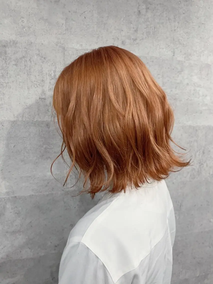ショート カラー ブリーチ オレンジ _WHITE 天神店 YUMEKA🐻のヘアスタイル