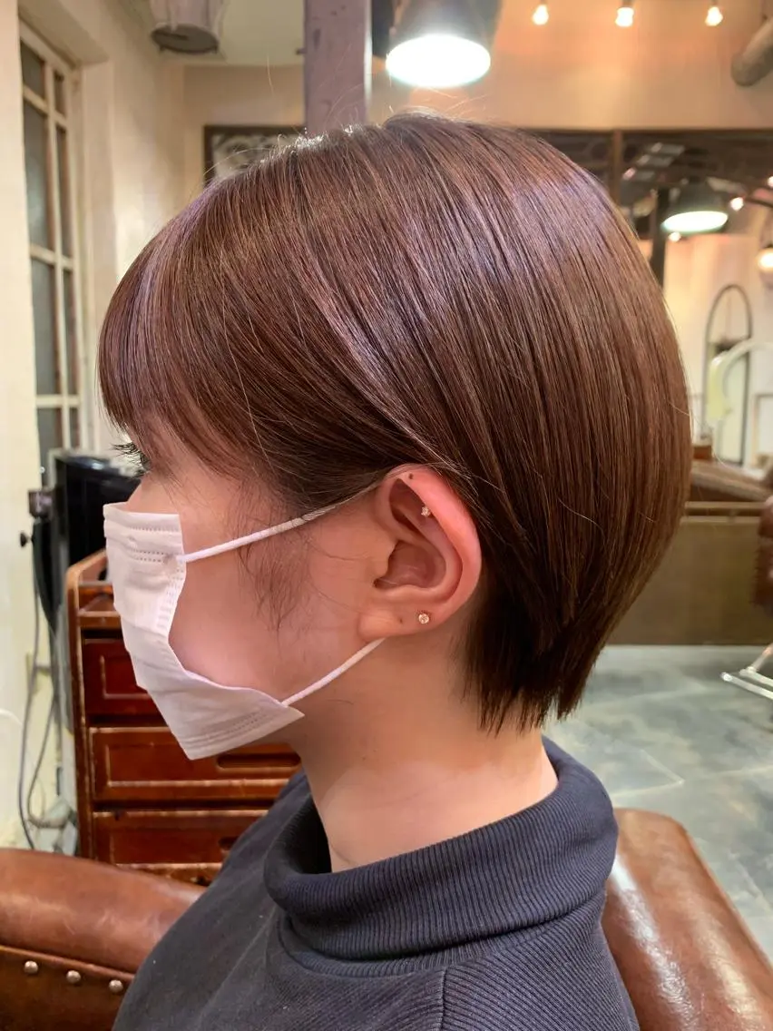ショート カット ヘアカラー メンズ/パーマ /レディース髪質改善のヘアスタイル