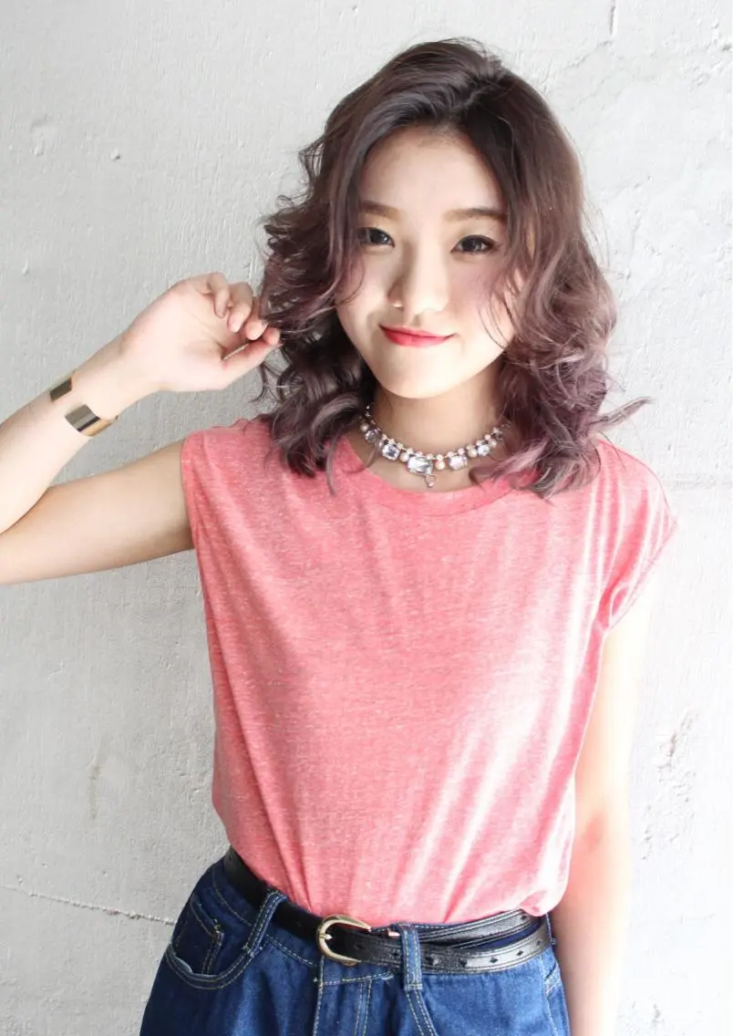 セミロング 桑名 淳のヘアスタイル