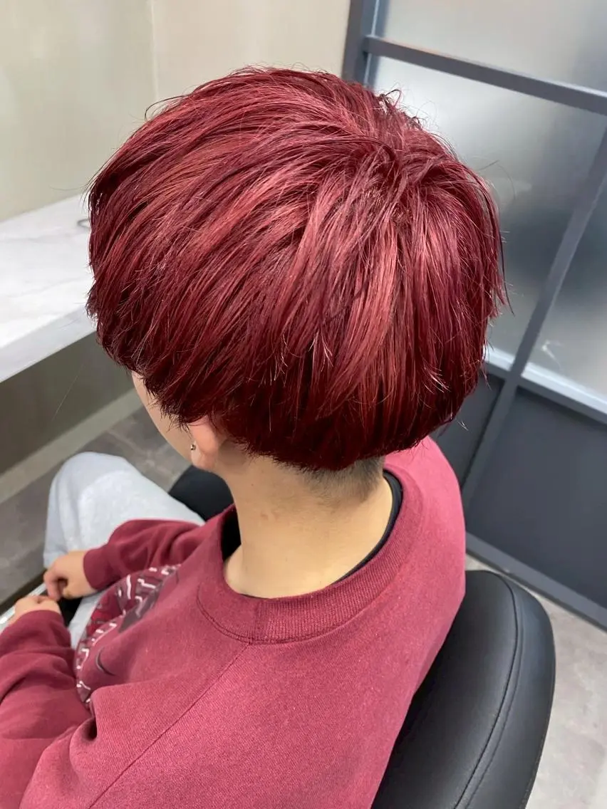 ショート メンズ koki ハイトーンカラーのヘアスタイル