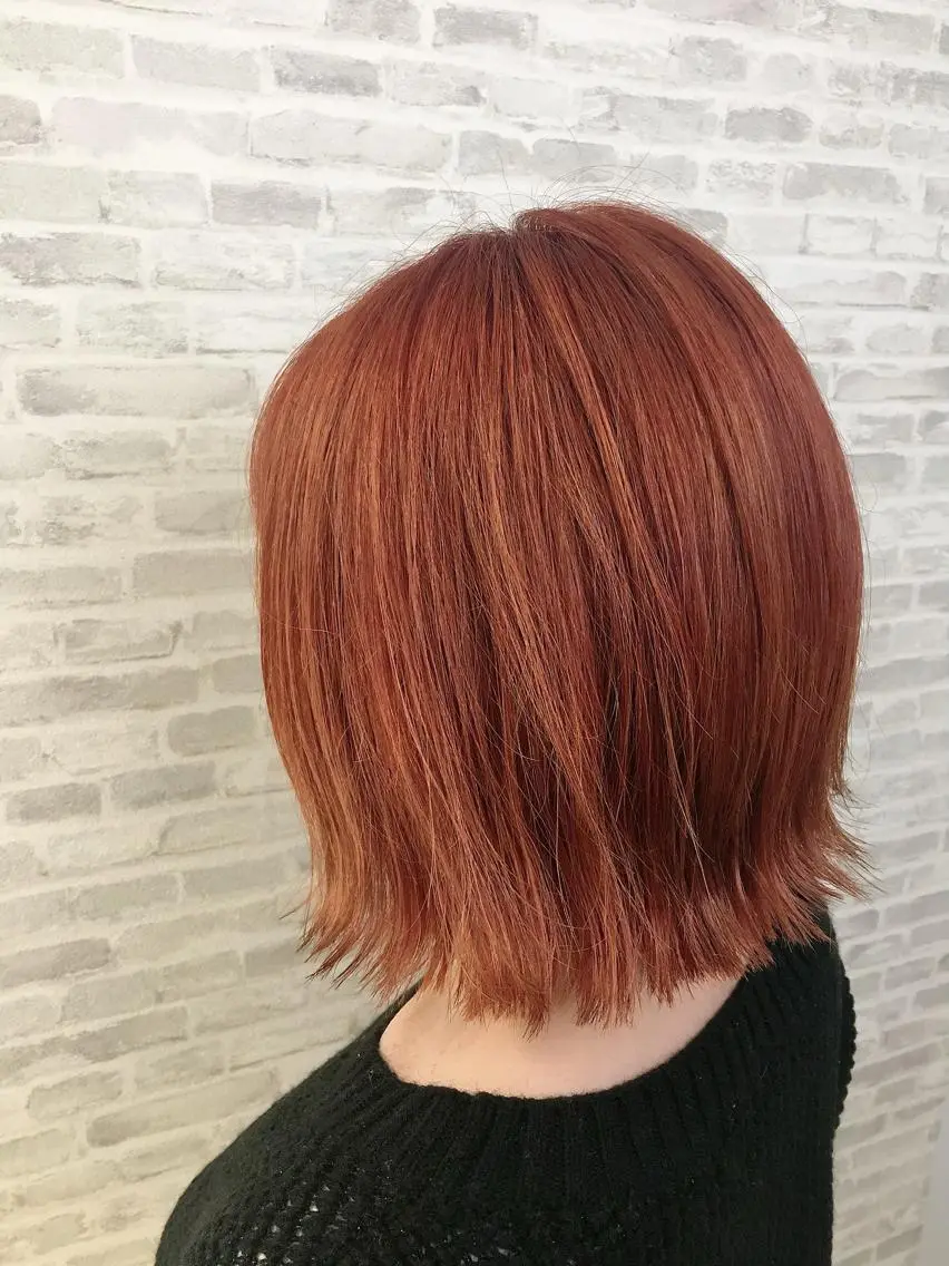 ミディアム カット ヘアカラー トリートメント ✨圧倒的ツヤ髪✨ 小野あすかのヘアスタイル