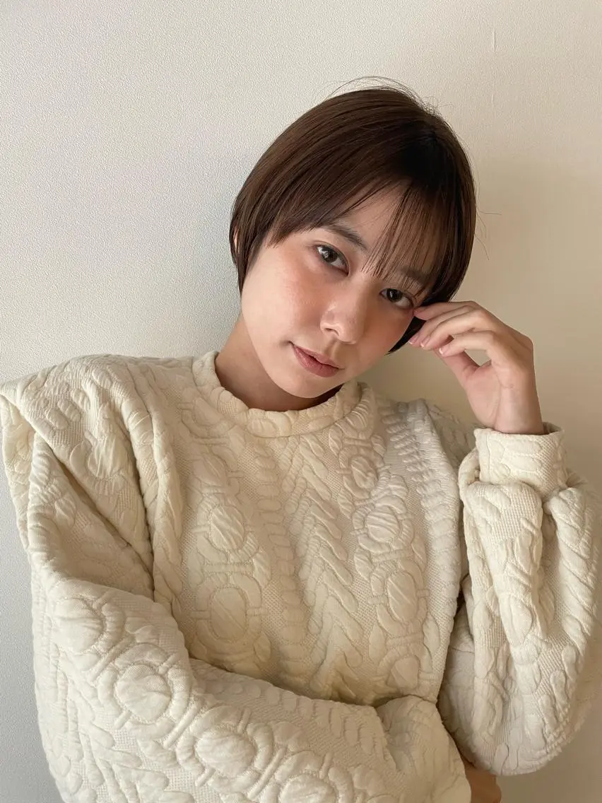 ショート カラー カット ヘアカラー なりたいが叶う ながしまじゅんきのヘアスタイル