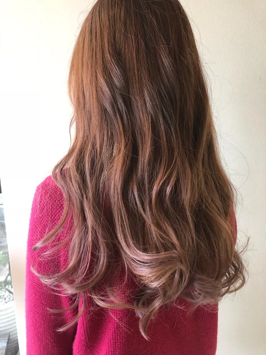 ロング カラー ピンクカラー ヘアカラー トリートメント 似合わせ/代表 髪質改善/山田将大のヘアスタイル