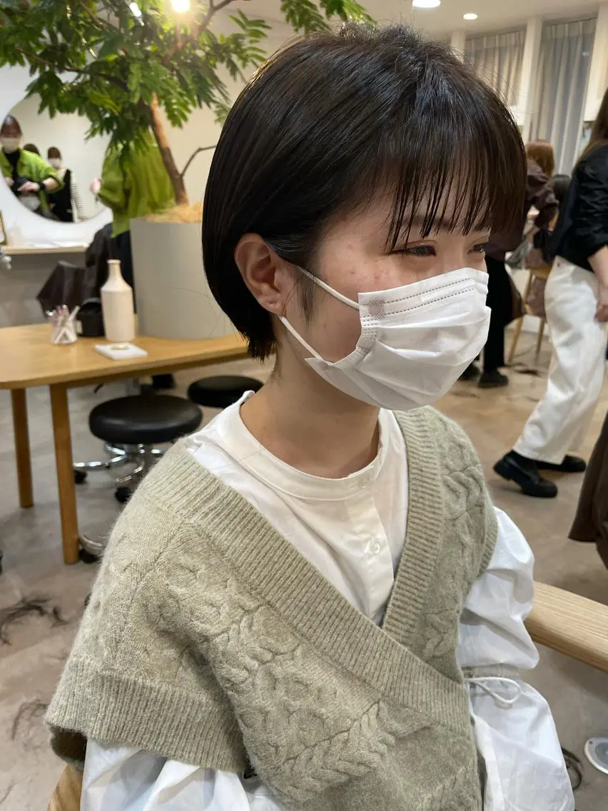 ショート カット ヘアカラー トリートメント 大迫 江梨のヘアスタイル