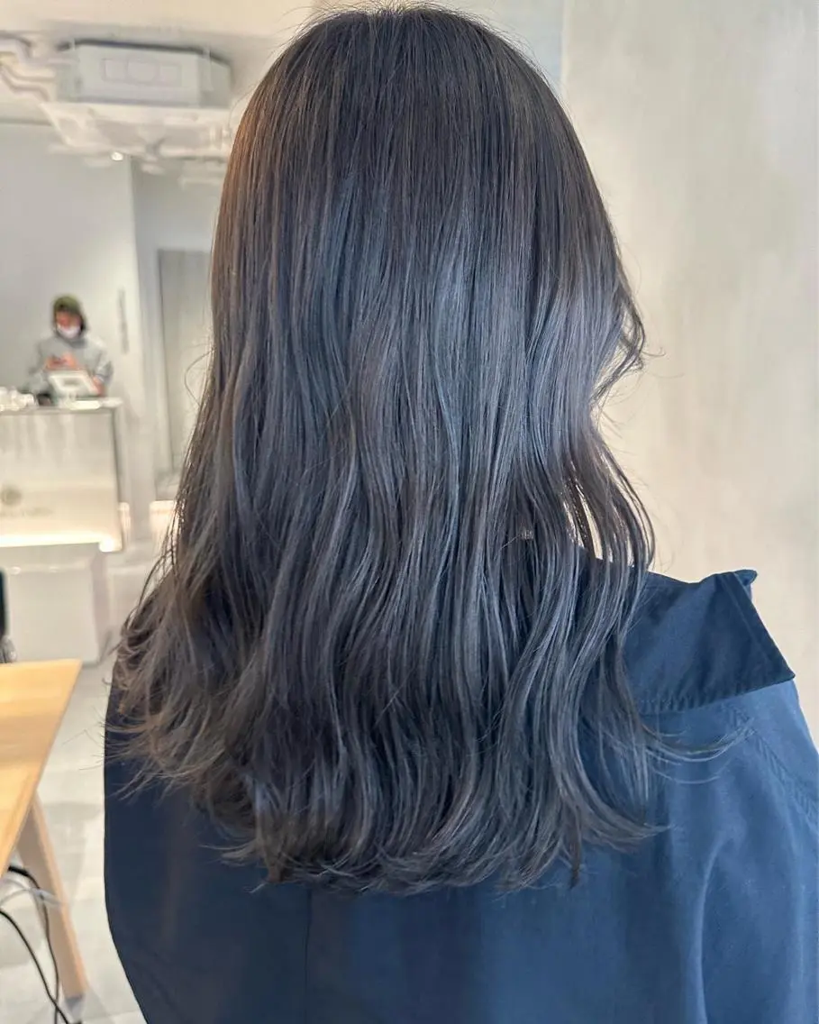ロング カラー ヘアアレンジ オリーブ透明感カラー 表参道/MIKUのヘアスタイル