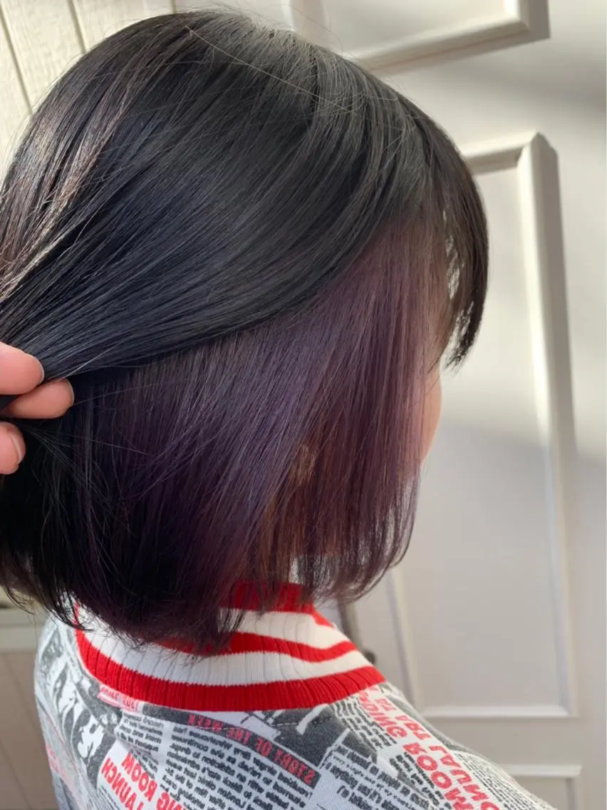 ショート カラー ピンクカラー ピンクパープル パープルカラー 🫟Blanco🫟 Color&Careのヘアスタイル