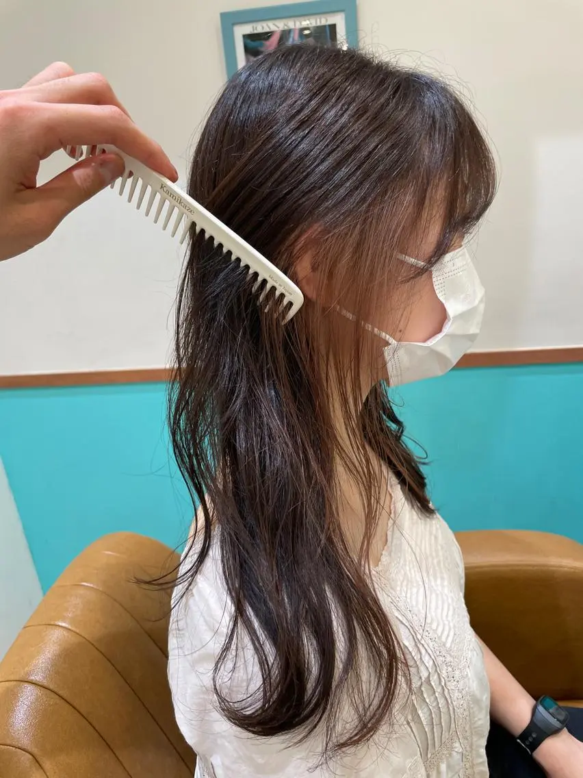 ロング ヘアカラー トリートメント レイヤー/韓国ヘア 縮毛矯正🫧鈴木颯のヘアスタイル
