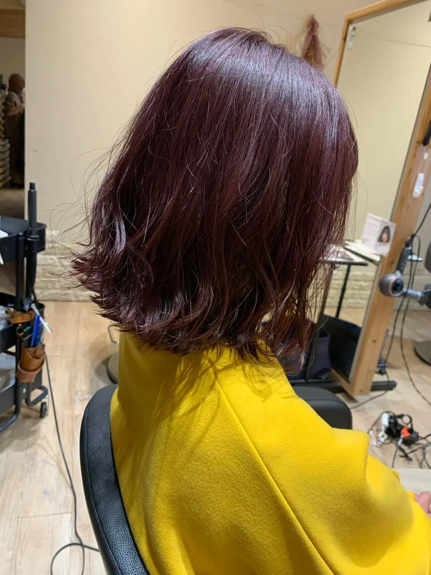 ショート カラー ピンクカラー ヘアカラー 大久保 隆蔵のヘアスタイル