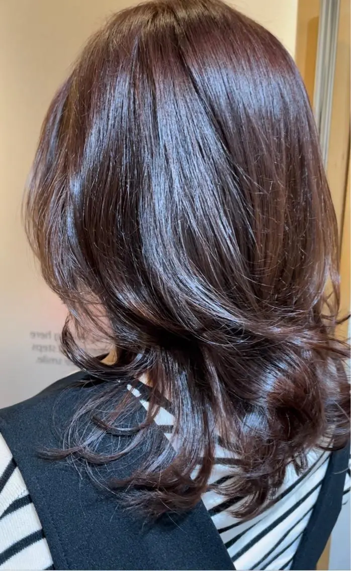 セミロング カット ヘアカラー トリートメント 高尾 成紀のヘアスタイル