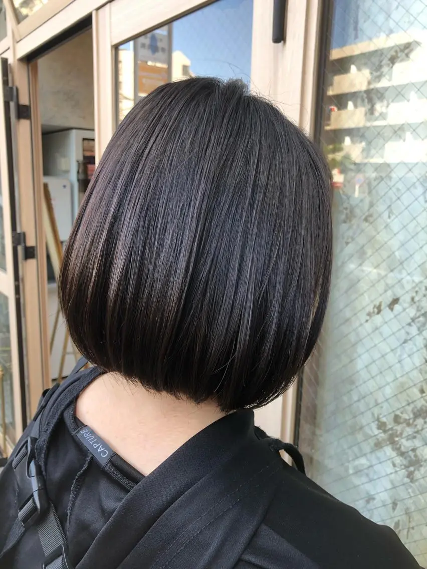 ショート パーマ ストレートパーマ 鷺沼駅徒歩1分 キシタクのヘアスタイル