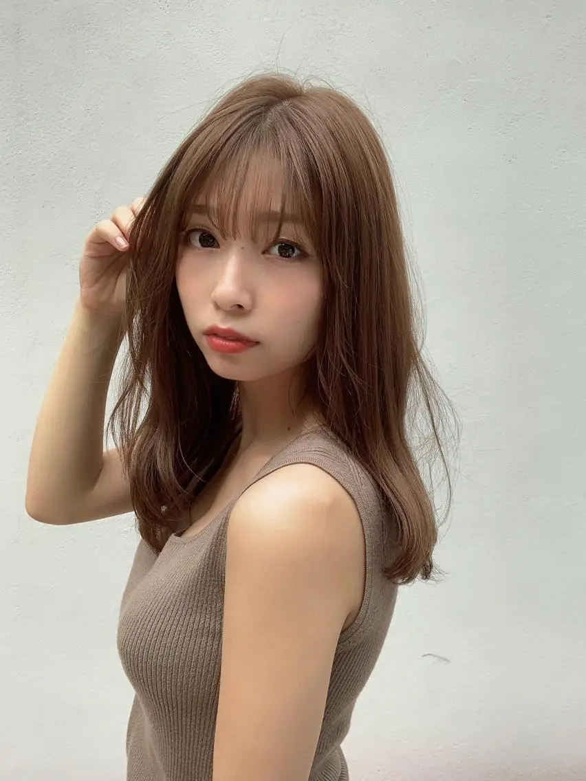 セミロング カット ヘアカラー トリートメント モテ髪🤍こなれヘア 藤山裕大のヘアスタイル