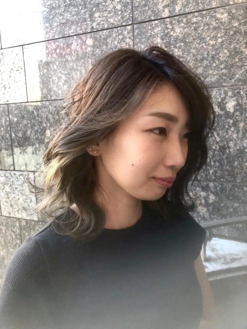 ミディアム カラーアンドケアリタ kitamuuuのヘアスタイル