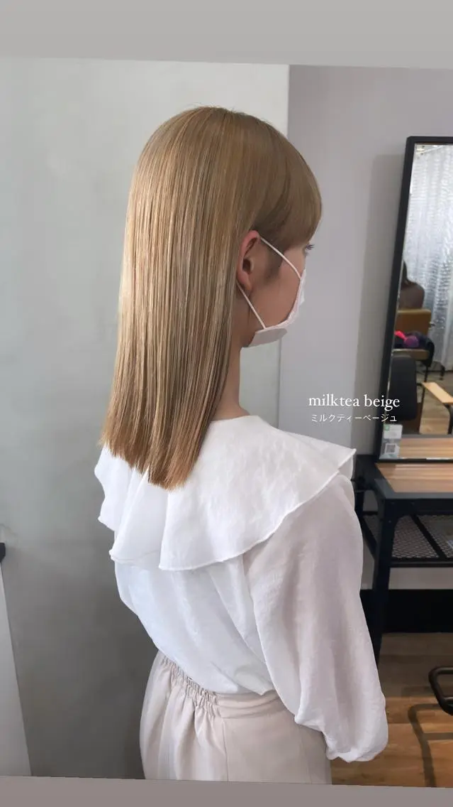 セミロング カラー ヘアアレンジ ヘアカラー トリートメント coco♡ 韓国hairのヘアスタイル