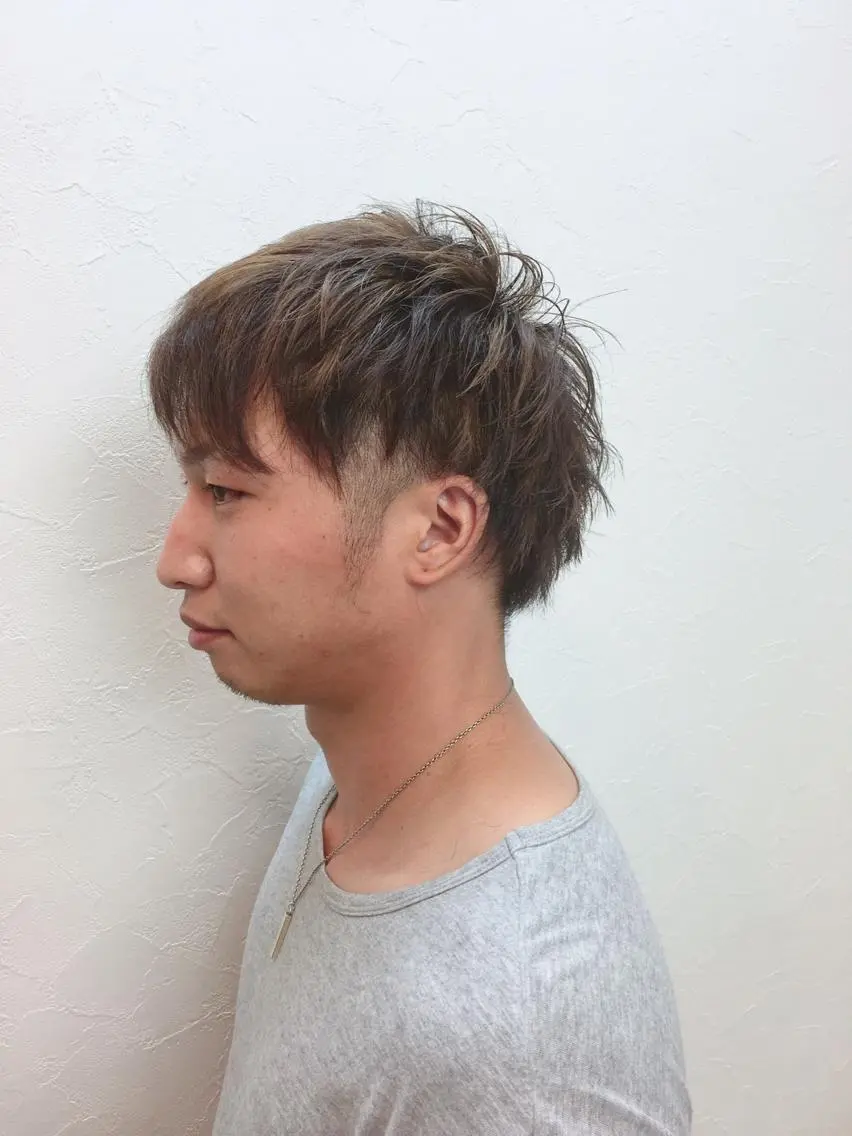 ショート カラー メンズ メンズハイライト ハイライトカラー ハイライト 菅沼 まみのヘアスタイル
