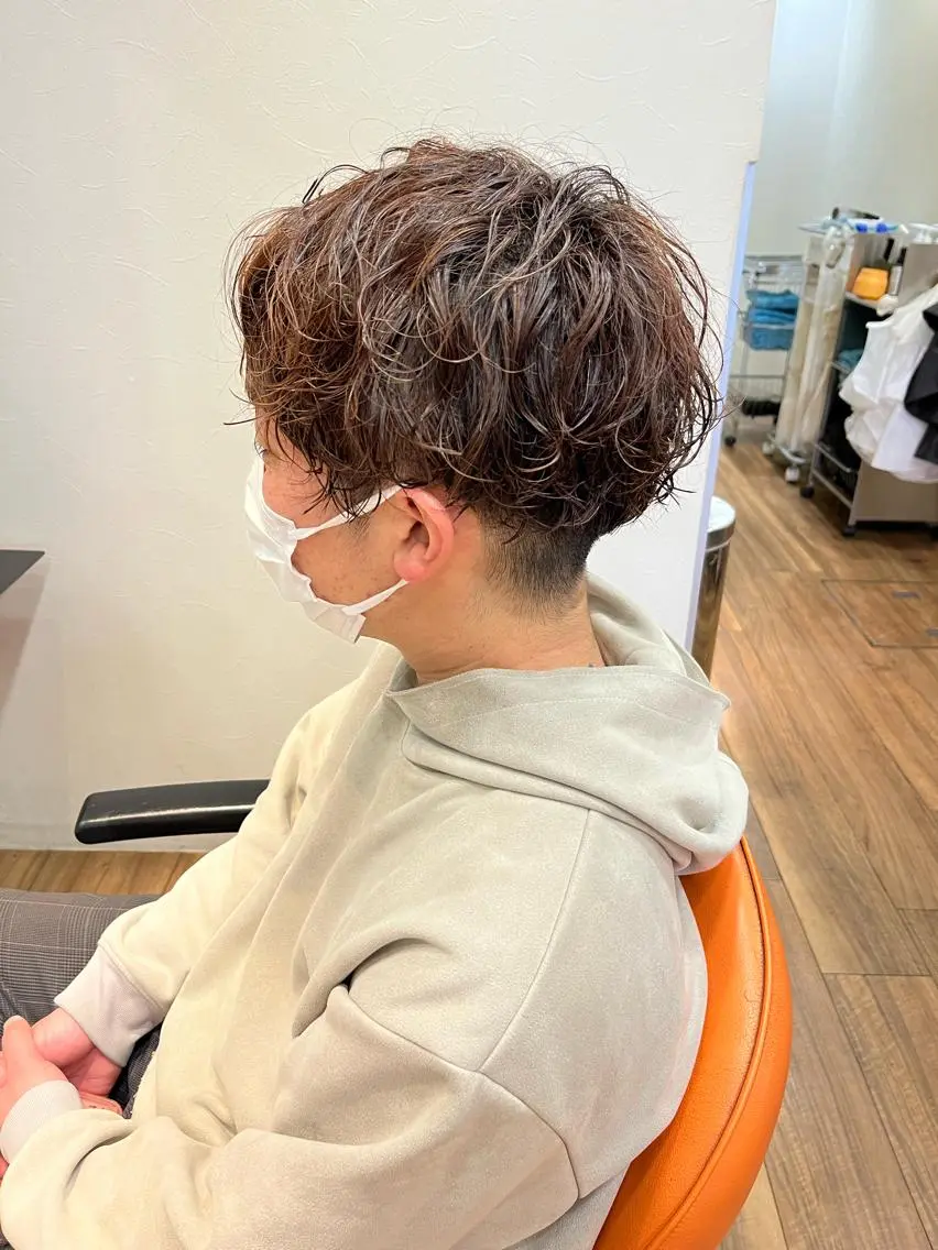 ショート パーマ メンズ カット パーマ トリートメント okuda yuukiのヘアスタイル
