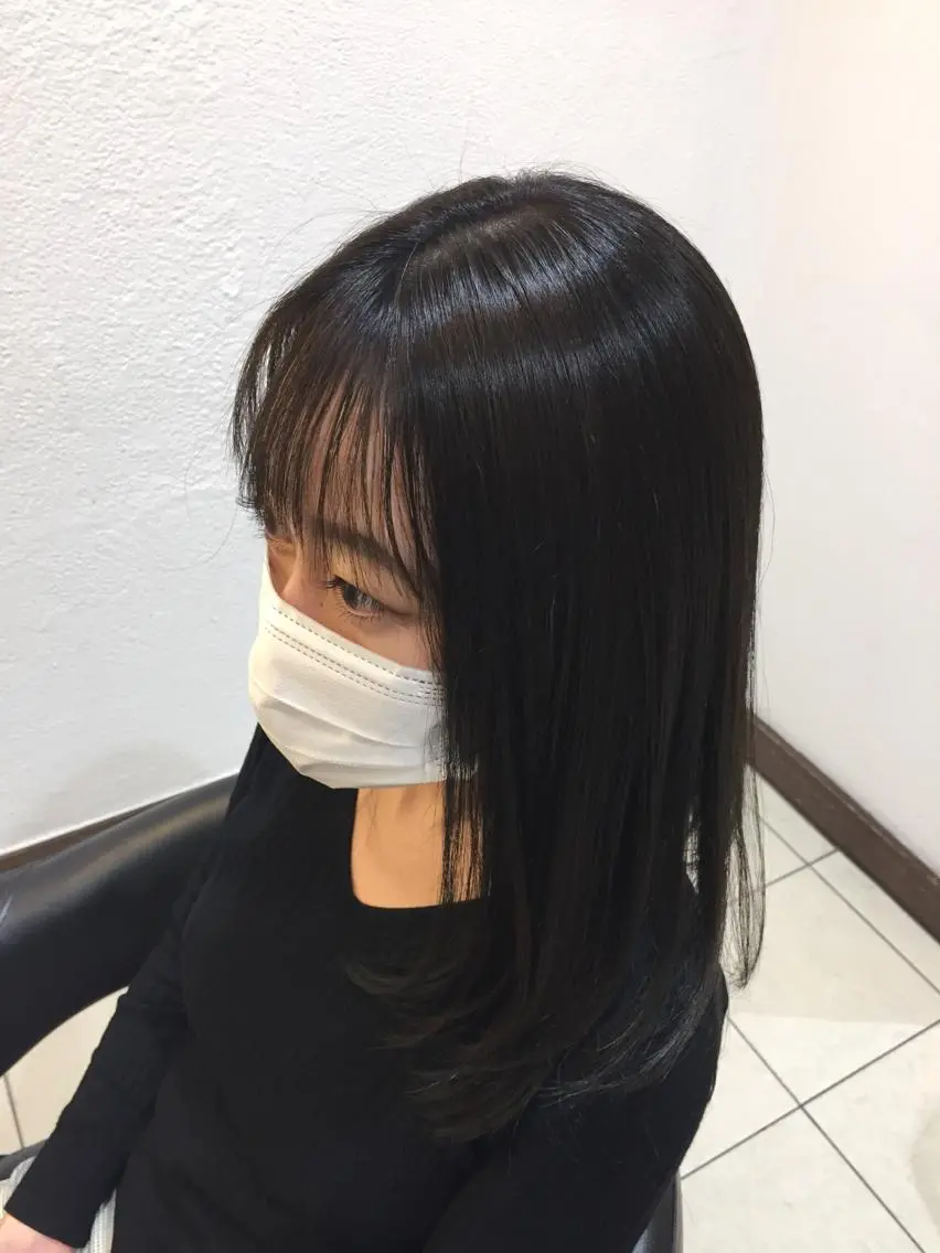 ロング カラー アッシュ オレンジ シースルーバング 髪質改善/艶髪/大竹 穂香🦉のヘアスタイル