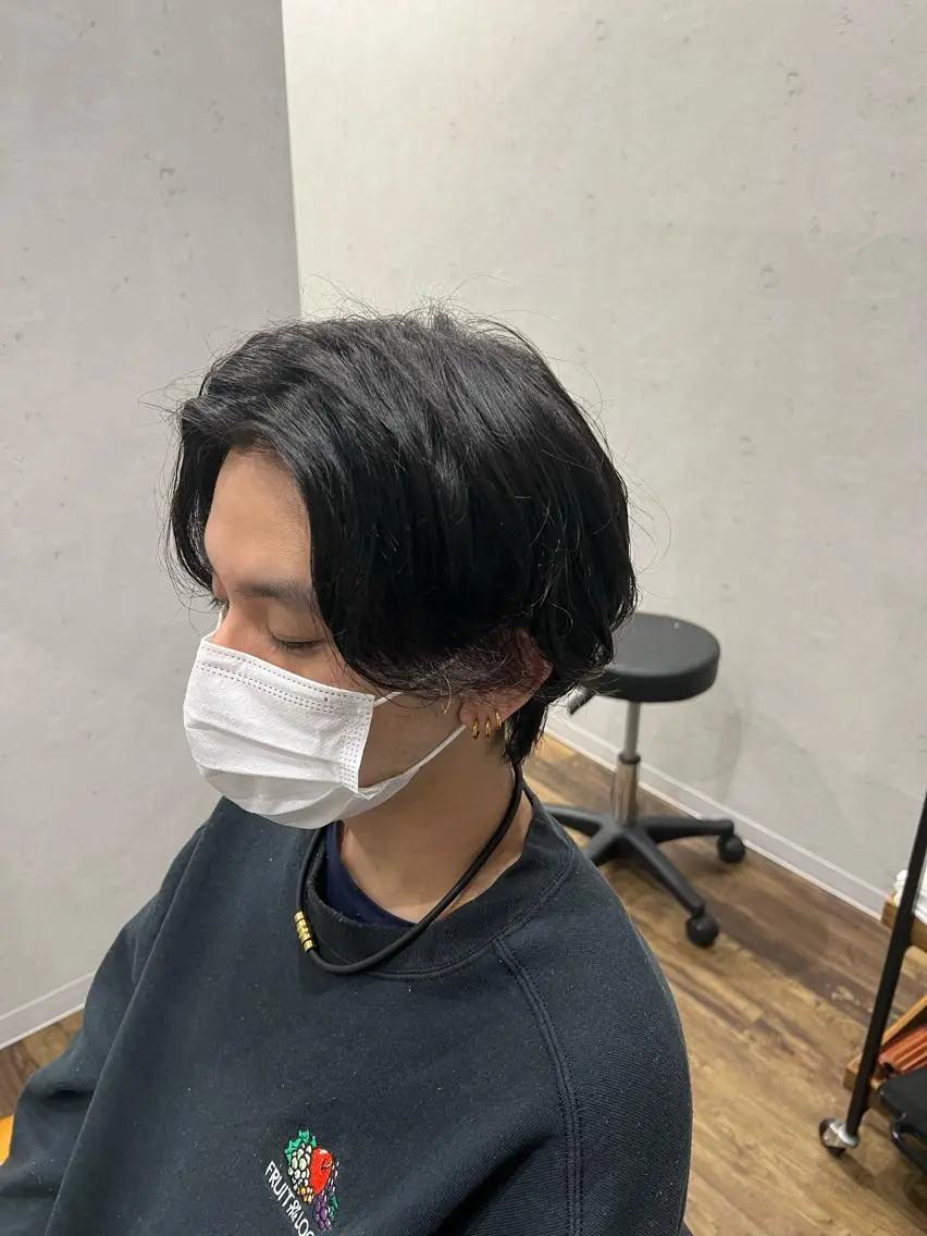 ショート メンズ センターパート ナチュラルカラー 錦糸町【三橋衿奈】のヘアスタイル