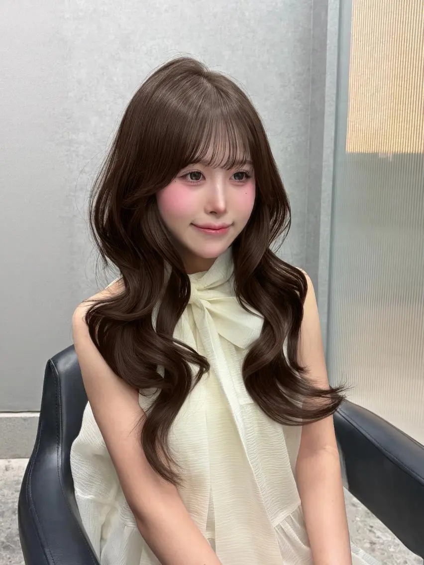 カラー ロング ブリーチ 透明感カラー ダブルカラー ブリーチなしカラー 髪質改善 天神美容室 🎀hinaのヘアスタイル