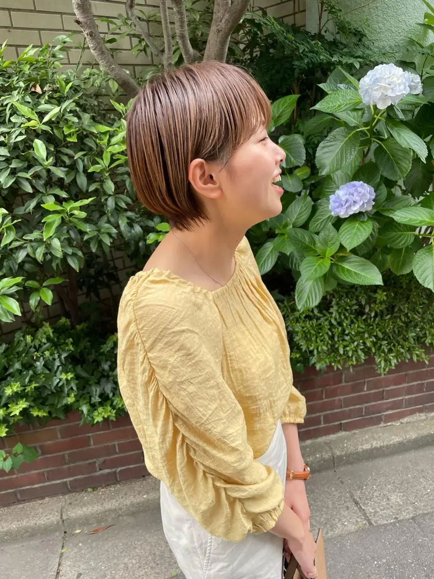 ショート カラー ヒナゴ トヨカズのヘアスタイル