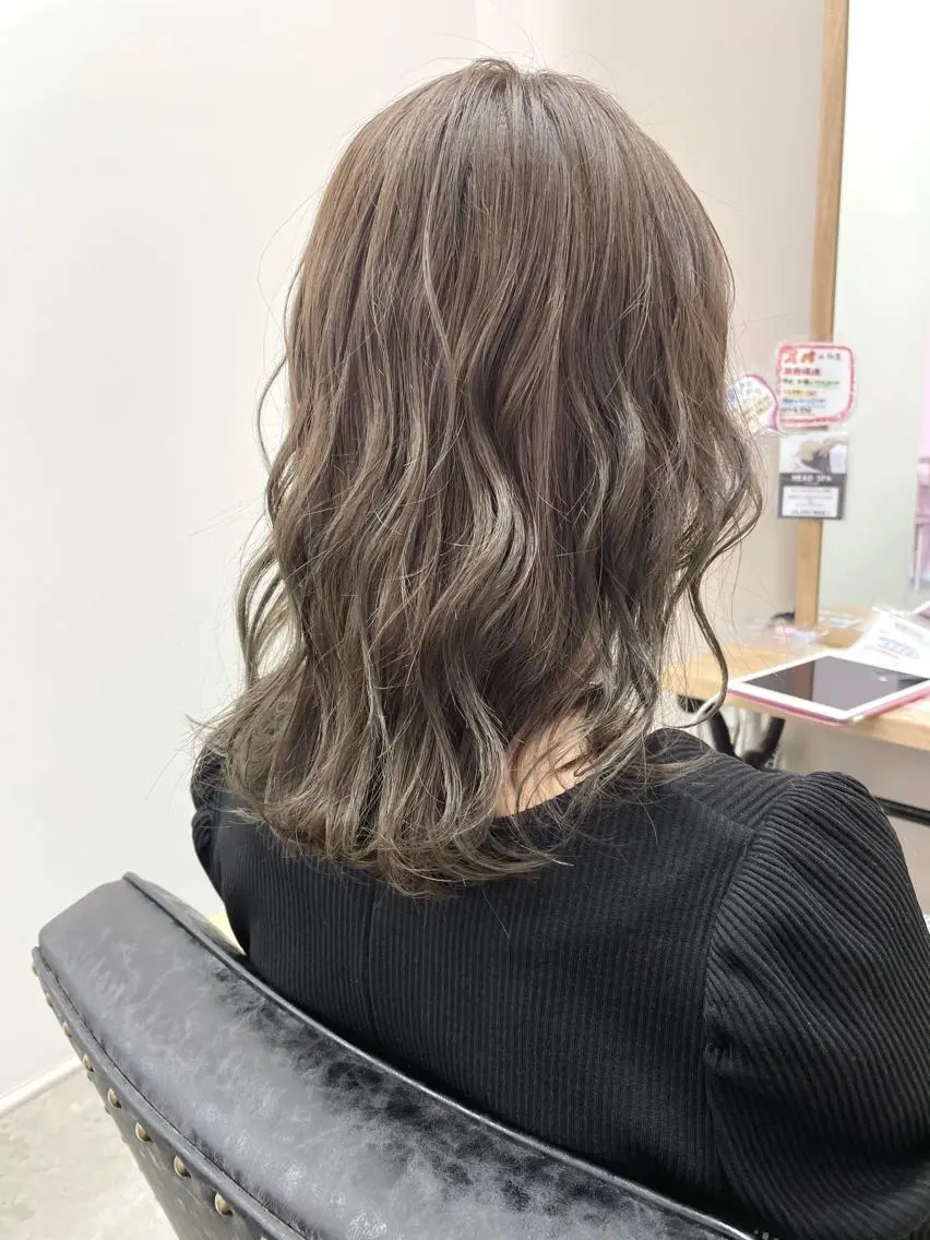 ミディアム カラー ブリーチなし透明感 🍀梅田・増田のヘアスタイル