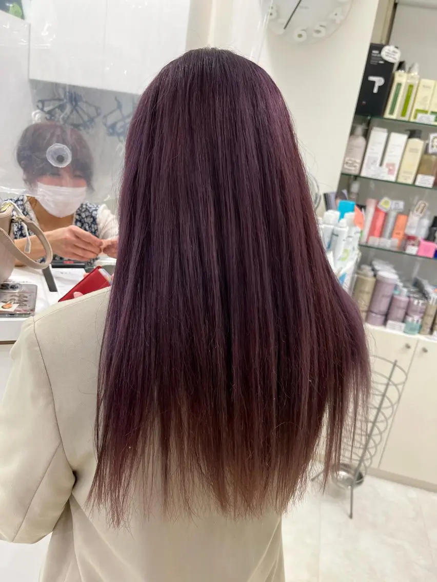 ロング カラー ブリーチ ケアブリーチ ラベンダーカラー ピンクカラー ピンクラベンダー 山森 大地のヘアスタイル