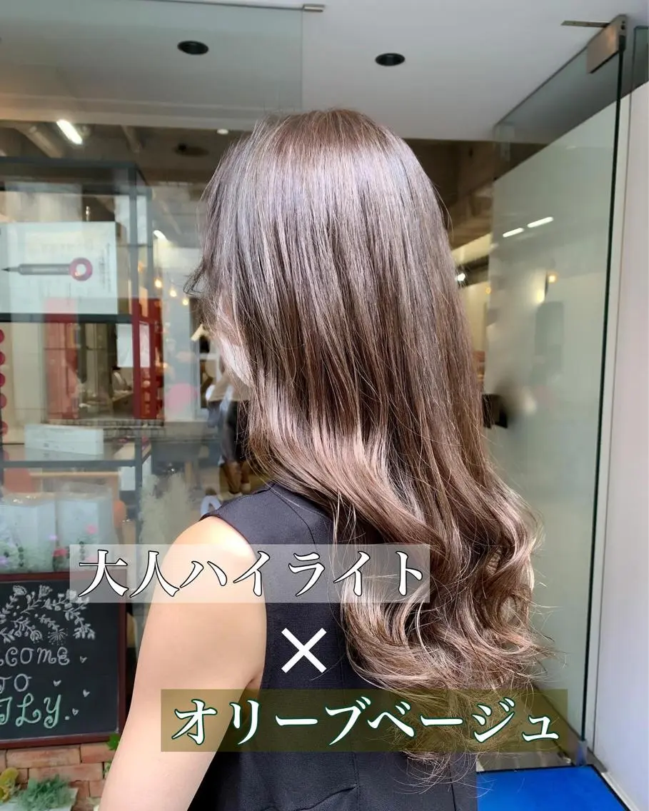 ロング カラー ハイライトカラー ハイライト ヘアカラー えんどう みほのヘアスタイル
