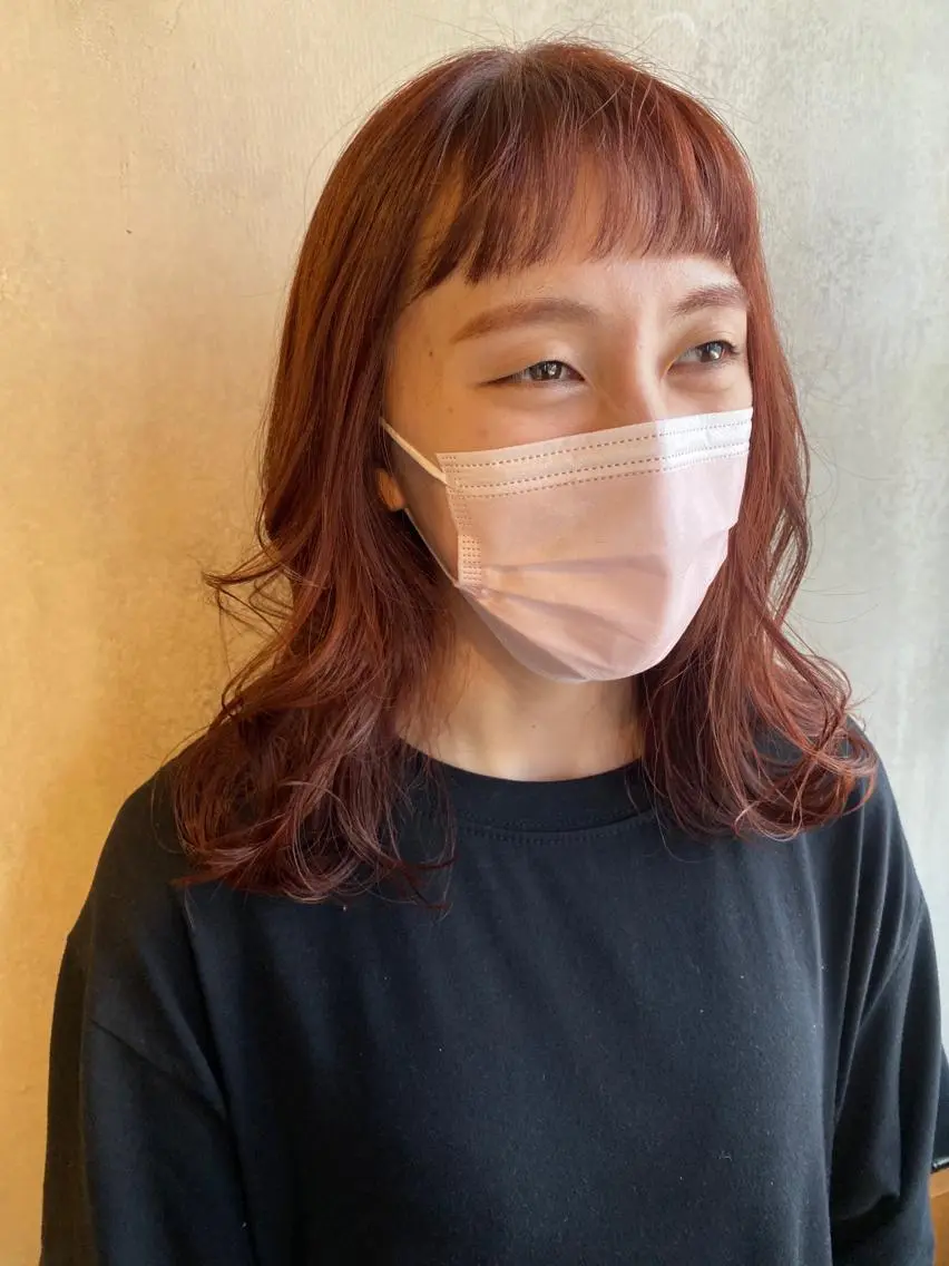 ミディアム カラー カット ヘアカラー トリートメント ツキノキ　ミナ 8月から西梅田店のヘアスタイル