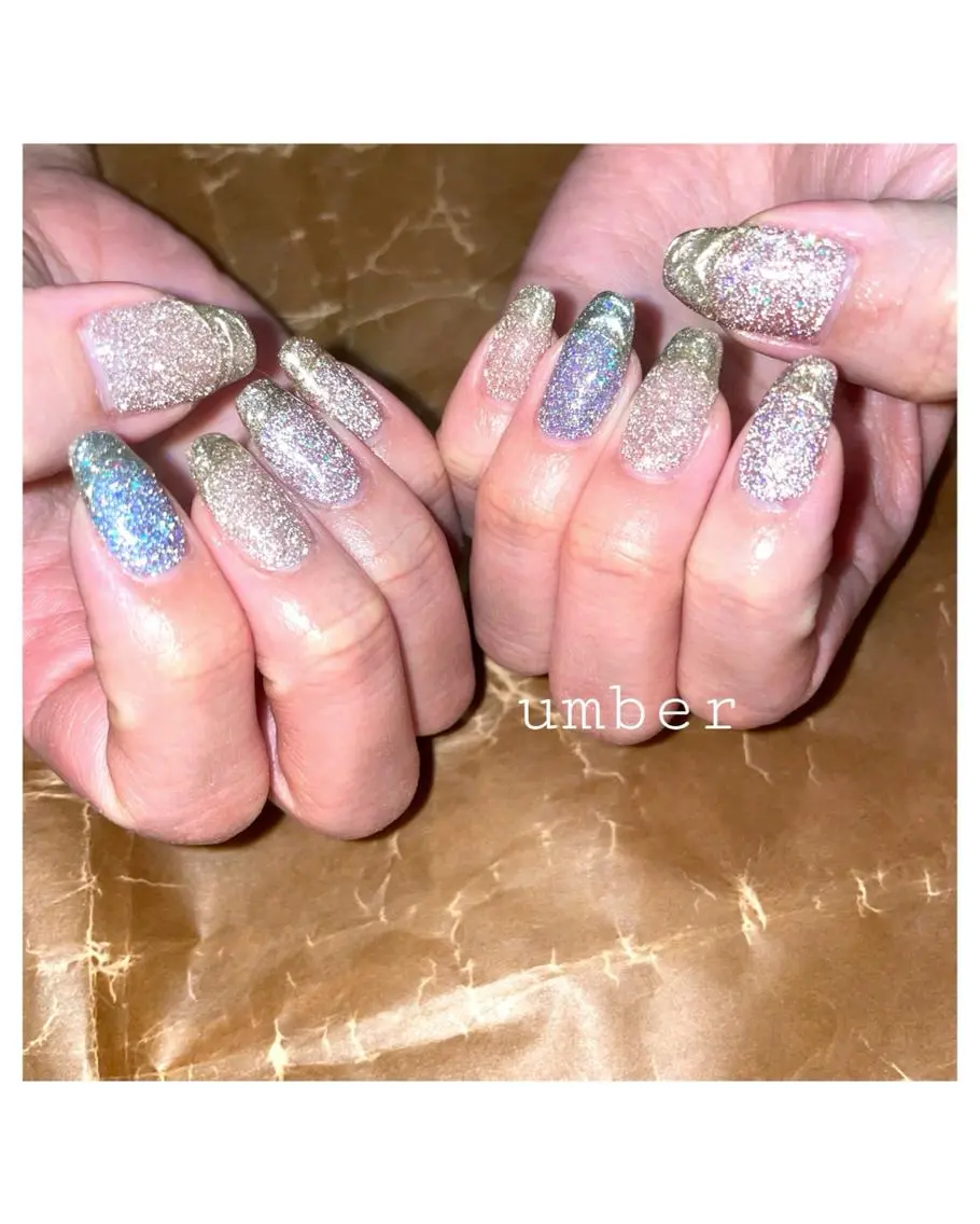 ネイル クリアネイル フラッシュネイル フットネイル フレンチネイル マグネットネイル ハンドネイル umber 三茶1分のネイルデザイン