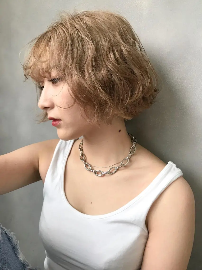 ミディアム カラー ブロンド 🧡色落ちまで2度 楽しめる🧡ヨシキのヘアスタイル