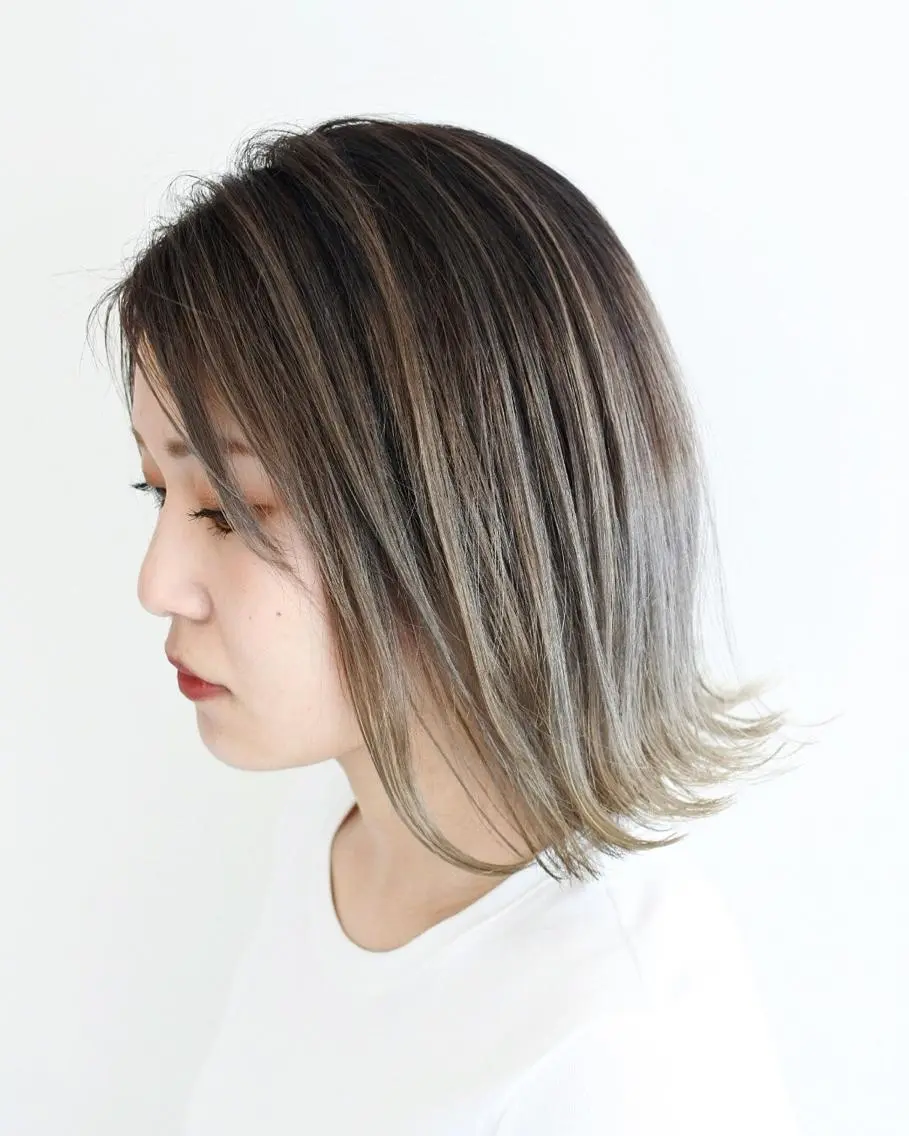 ショート カラー バレイヤージュ レイヤーカット 松田 光雄のヘアスタイル