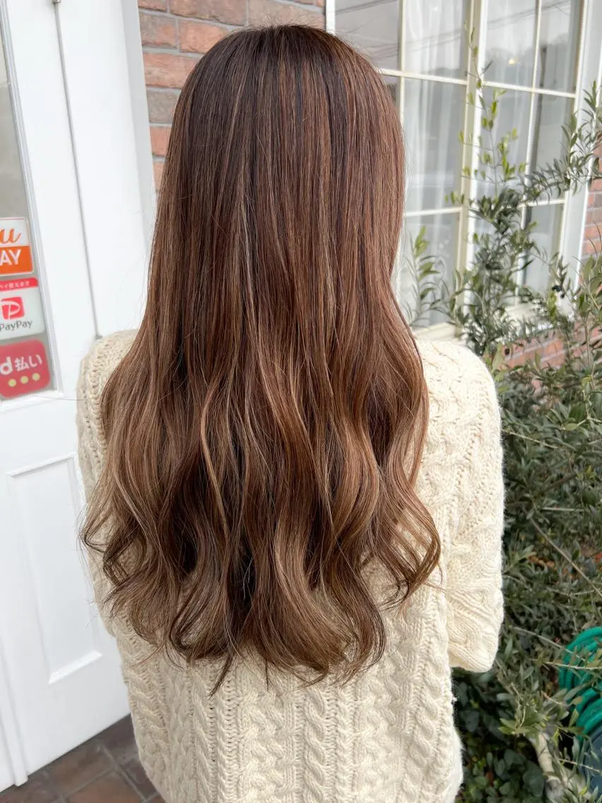 ロング カラー ハイライトカラー ハイライト YURAGI🤍 SAEのヘアスタイル