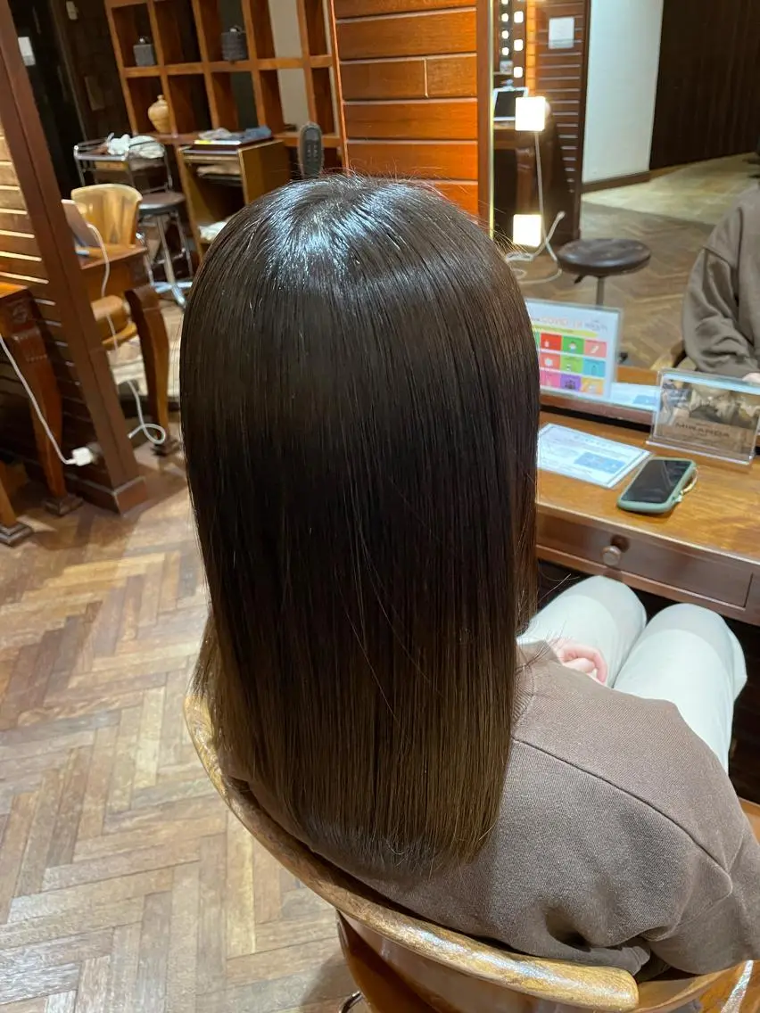 ミディアム 髪質改善 トリートメント stylist YUTOのヘアスタイル