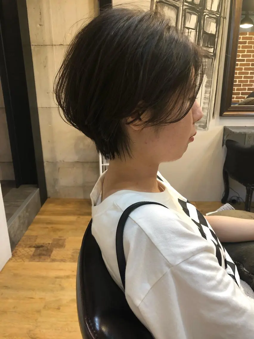 ショート 切りっぱなしボブ ボブ 外国人風カラー ハイライト レイヤーカット ショート職人 美容師【KENTA】のヘアスタイル