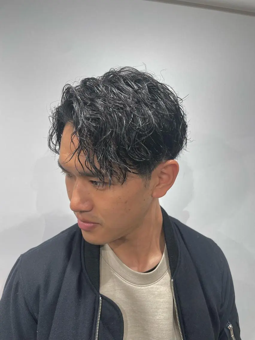 ショート パーマ メンズ フェードカット カット パーマ 💈メンズパーマ💈 ナカザワ リョウのヘアスタイル