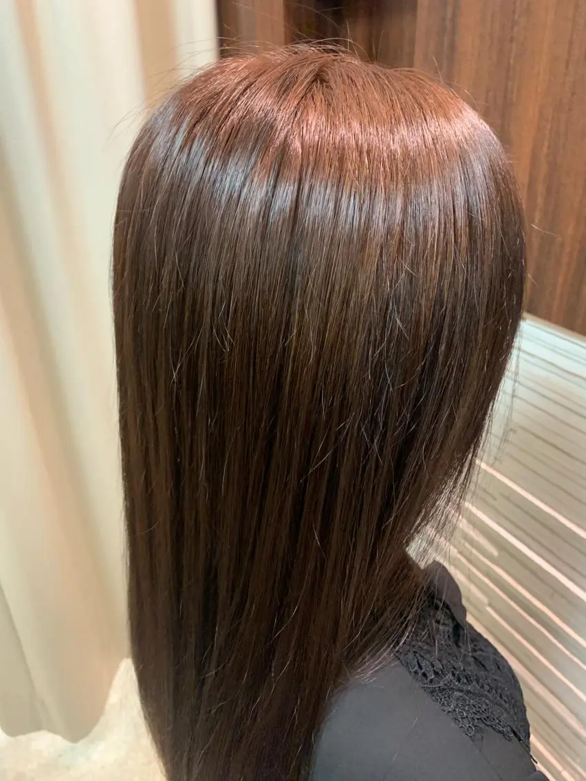 ロング カラー 譜久島 かりんのヘアスタイル