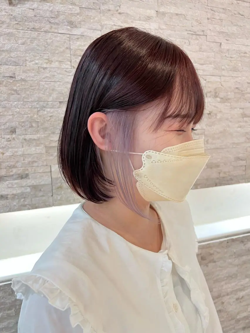 ショート カラー ヘアアレンジ ブリーチ ラベンダーカラー 🔶似合わせセンター パート/ヤス🔶のヘアスタイル