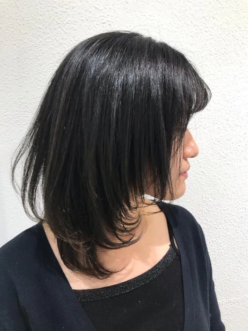 ミディアム カラー 髪質改善 トリートメント 当日予約🆗✂︎ ウエモト　タクのヘアスタイル