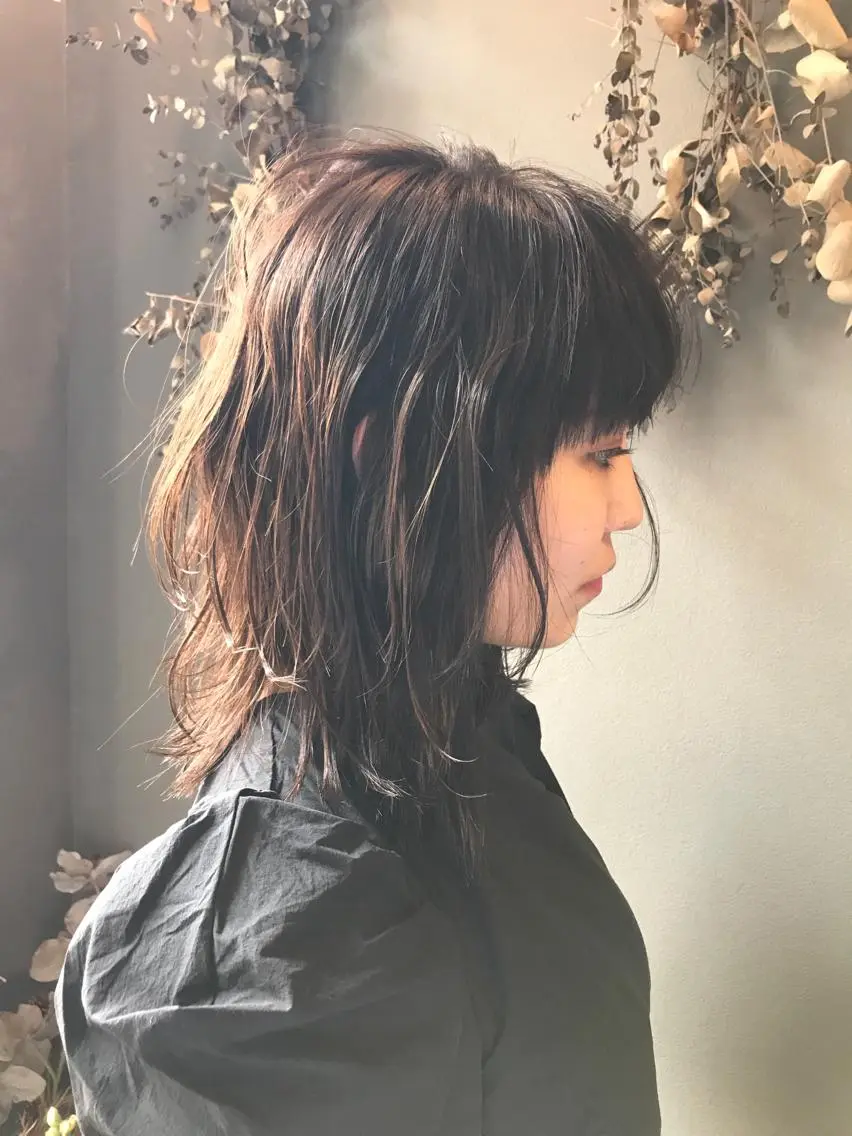ミディアム カラー パーマ 外ハネヘア 髪質改善満足度NO1 山下のヘアスタイル